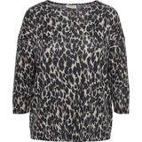 ONLY CARMAKOMA - Top - Zwart - Jersey - O-hals - 3/4 Mouwen