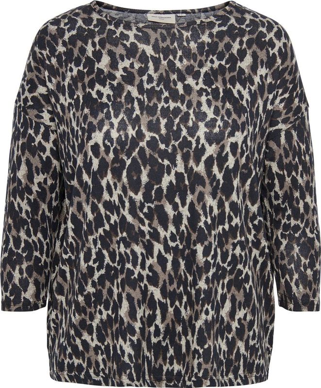 ONLY CARMAKOMA - Top - Zwart - Jersey - O-hals - 3/4 Mouwen