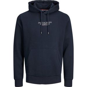 JACK & JONES Capuchontrui - Navy Blazer - Katoen/Polyester - Regular Fit