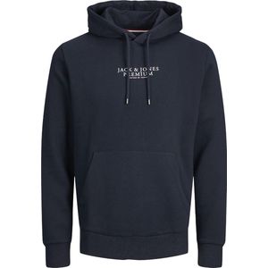 JACK & JONES Arie sweat hood slim fit - heren hoodie katoenmengsel met capuchon - blauw