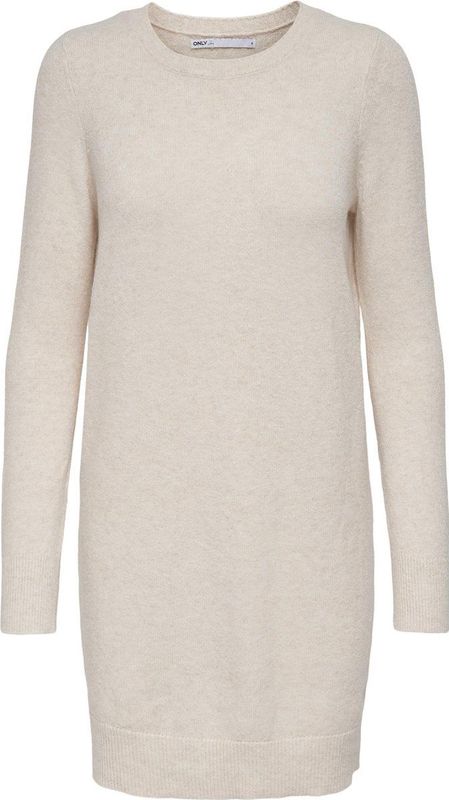 Only - ONLRica - Gebreide Jurk - Effen - Gerecycled Materiaal - Lange Mouwen