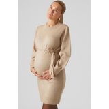Mamalicious - Newanne - Maternity Jurk - Lang Mouw - Melange