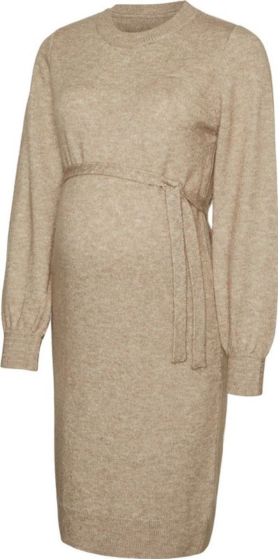 Mamalicious - Newanne - Maternity Jurk - Lang Mouw - Melange