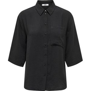 JDY - JDYDIVYA LIFE 3/4 LOOSE SHIRT - Blouse - Black - Geweven Stoffen