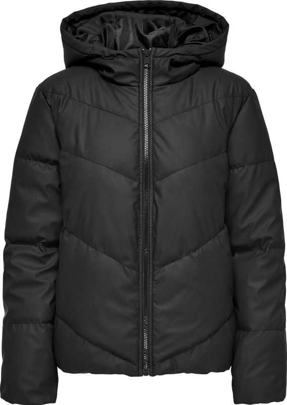 JDY Jdy Arnhem Water Rep Short Puffa Otw Noos gewatteerde damesjas, zwart.