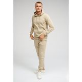 Basic Hoodie Sweat - Heren Hoodie Met Capuchon - Donker Beige