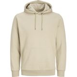 Basic Hoodie Sweat - Heren Hoodie Met Capuchon - Donker Beige