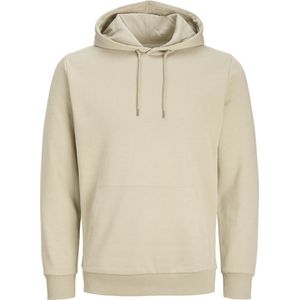 Basic Hoodie Sweat - Heren Hoodie Met Capuchon - Donker Beige