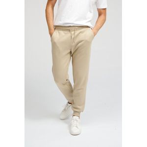 Basic Sweatpants - Heren Basic Joggingbroek - Donker Beige - Regulat Fit