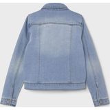 Jas - Gebruikte Look - Denim - Lange Mouwen - V-Hals - Borstzak