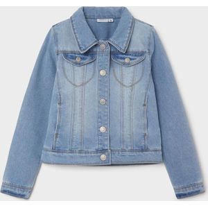 Jas - Denim - Blauw - 75% Katoen, 25% Polyester