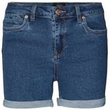 VERO MODA Vmluna Mr Fold Shorts Mix Ga Noos Damesshorts (1 stuk), Medium Blauw Denim, M