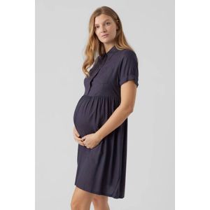 MAMALICIOUS Dames MLMELANI LIA S/S WO ABK Dress 2F A. Jurk, Parijse Night, M, Parisian Night, M