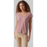 Vero Moda T shirt Vmfilli Ss V neck Tee Ga Noos 10247666 Nostalgia Rose Dames