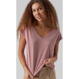 Vero Moda T shirt Vmfilli Ss V neck Tee Ga Noos 10247666 Nostalgia Rose Dames