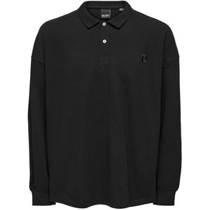 Only & Sons - Poloshirt - Zwart - Lange Mouw - Katoen
