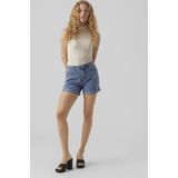 Vero Moda Broek Vmzuri Hr Loose Shorts Mix Noos 10279493 Medium Blue Denim Dames