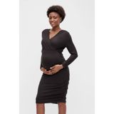 MAMALICIOUS Dames MLPILAR Tess LS JRS ABK Jurk 2F A. NOOS Jurk, Zwart, L, zwart, L