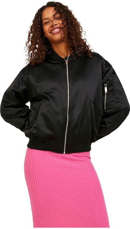 JACK & JONES - Madison Satin Bomber - Jas - Zwart