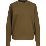 Basic Crewneck Sweat - Dames Trui - Bruin Trui - Sweater Met Ronde Hals