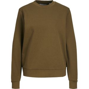 Basic Crewneck Sweat - Dames Trui - Bruin Trui - Sweater Met Ronde Hals