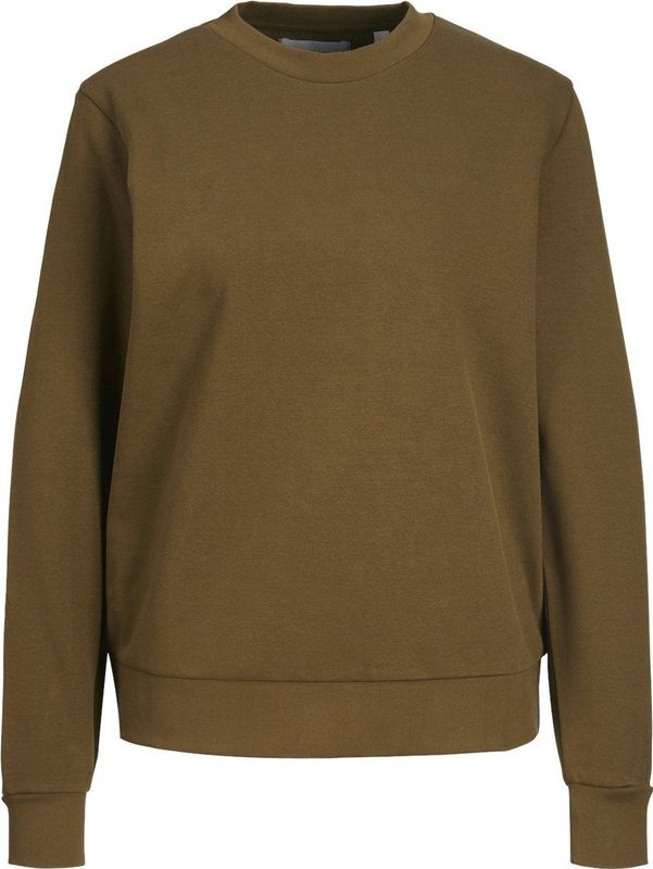 Basic Crewneck Sweat - Dames Trui - Bruin Trui - Sweater Met Ronde Hals
