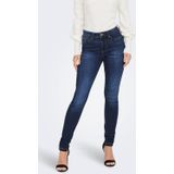 ONLY Onlwauw Jean skinny pour femme, taille moyenne, coupe skinny, Bleu foncé denim, XL / 32L