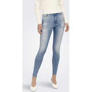 Jeans - Skinny Fit - High Waist - Enkel Lengte - Blauw - Katoen
