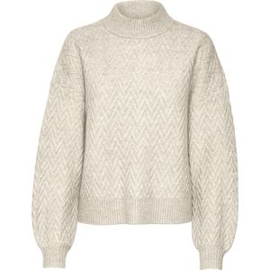 VERO MODA - VMELLANEW LS HIGHNECK BLOUSE GA BOO Dames Trui - Groen - Katoen