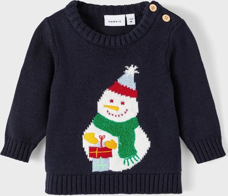 Name It - NBNRULLE LS KNIT - Longsleeve - Blauw - Unisex