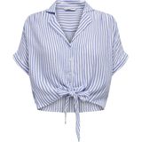 Onlpaula - Overhemd - Lichtblauw - Viscose - Korte Mouwen - Regular Fit