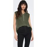 Blousetops - Grape Leaf - Knoopsluiting - V-hals - Regular Fit - Achter Langer