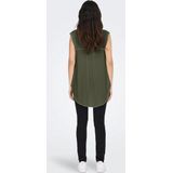 Blousetops - Grape Leaf - Knoopsluiting - V-hals - Regular Fit - Achter Langer