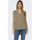 ONLY Onljette Life S/L Top Wvn Noos Damesblouse, Bruin
