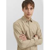 Jack & Jones - Gingham Twill Slim Shirt - Overhemd - Beige - Katoen