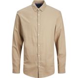 Jack & Jones - Gingham Twill Slim Shirt - Overhemd - Beige - Katoen