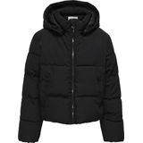 KIDS ONLY - Puffer Jacket - Zwart - Hoge Kraag - Lange Mouwen - Ritssluiting