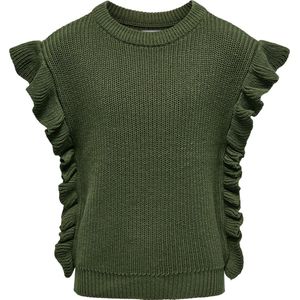 Only Koggitta sl frill vest knit army