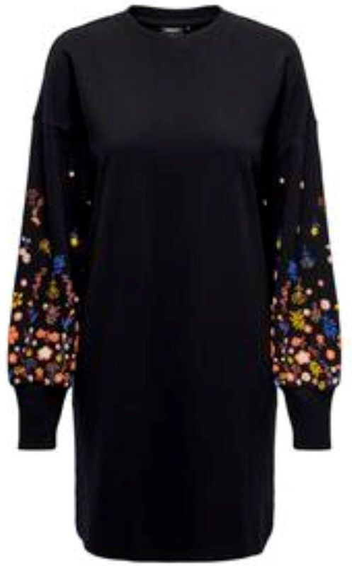 Only - ONLBROOKE LS SHORT DRESS - Jurk - Zwart - Katoen/Polyester