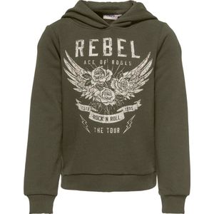 Only - Gnomi Rock - Hoodie - Olijf - Gemaakt van Polyester/Katoen