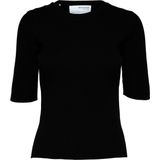 Selected Mala 2 4 T-shirt Met Korte Mouwen Zwart M Vrouw
