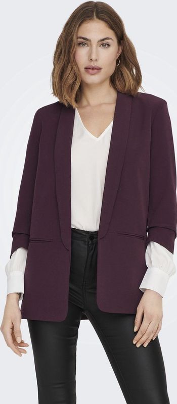 Only - Elly - Blazer - Effen - Regular Fit - Sjaalkraag - Lang