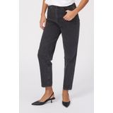 TeeShoppen - Performance Mom Jeans - Gewassen Zwarte Denim