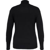ONLY CARMAKOMA Carvenice Lifel/S ROLL KNT Trui - Zwart - Grote Maten