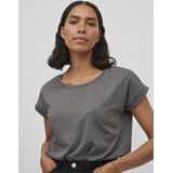 VILA - T-shirt - Grijs - Katoen