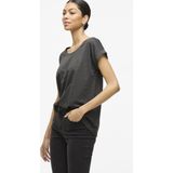 VILA - T-shirt - Grijs - Katoen