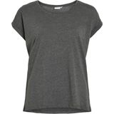 VILA - T-shirt - Grijs - Katoen