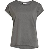 VILA - T-shirt - Grijs - Katoen