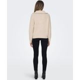 ONLY - Onlbaker L/S Zip Pullover - Gebreide Damestrui - Wolk - Mix