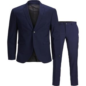 Pakken - Blazer en Broek - Slank - Blauw - Katoen